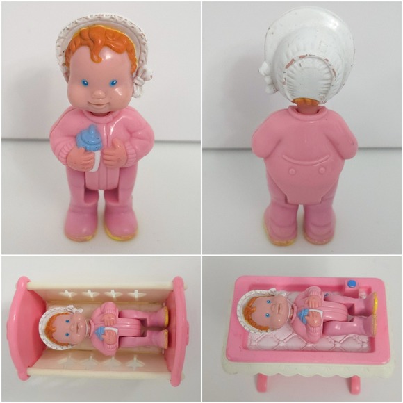 Fisher Price Vintage 90s Loving Family Pink Baby Nursery Dollhouse Furniture - Picture 2 of 9
